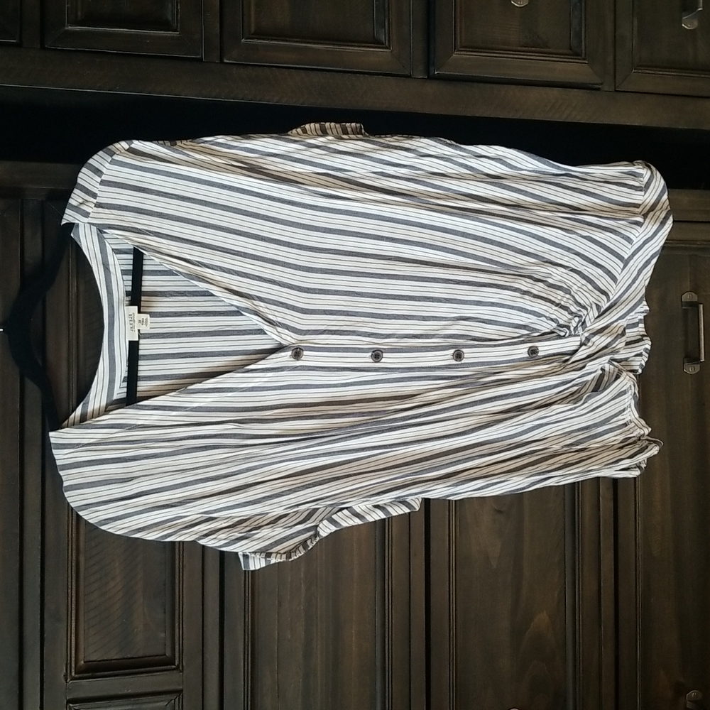 a.n.a. 3X striped blouse